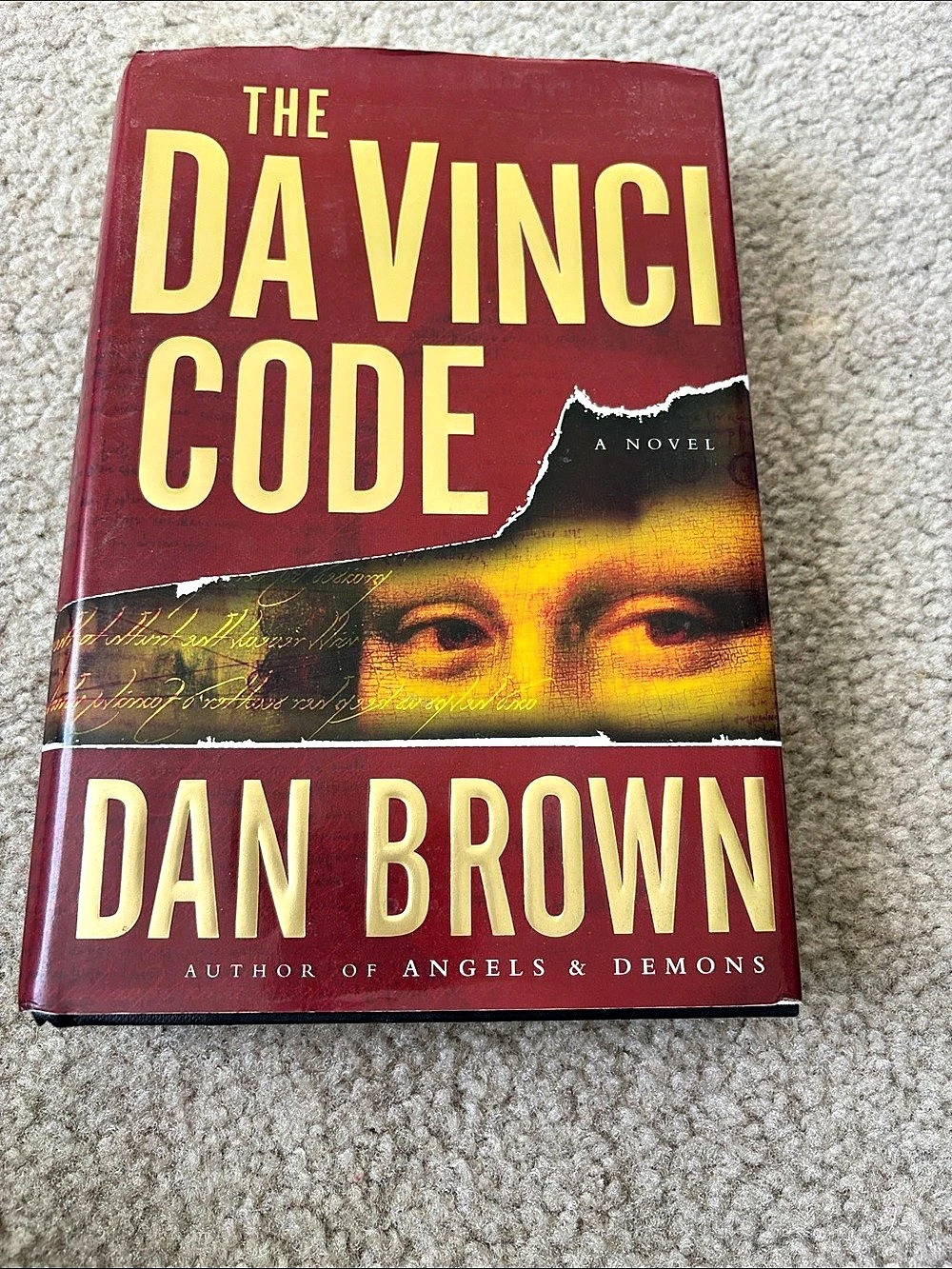 Doubleday The Da Vinci Code by Dan Brown (Hardcover) Hardcover Novel, Red &